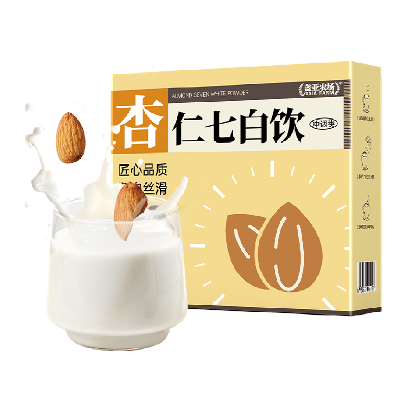 买一赠一 盖亚农场杏仁七白饮300g 券后24.9元