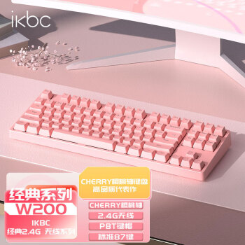 ikbc W210 108键 2.4G无线机械键盘 蓝樱花 Cherry红轴 无光 ￥199