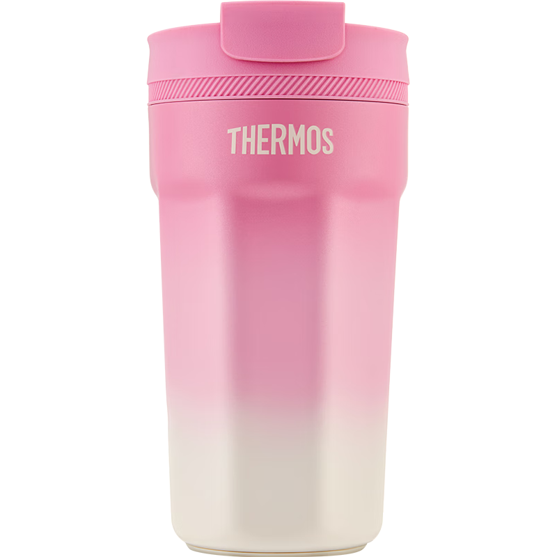 THERMOS 膳魔师 保温杯400ml男女士儿童316L不锈钢咖啡保冷水杯子TEME-400S PK 渐变