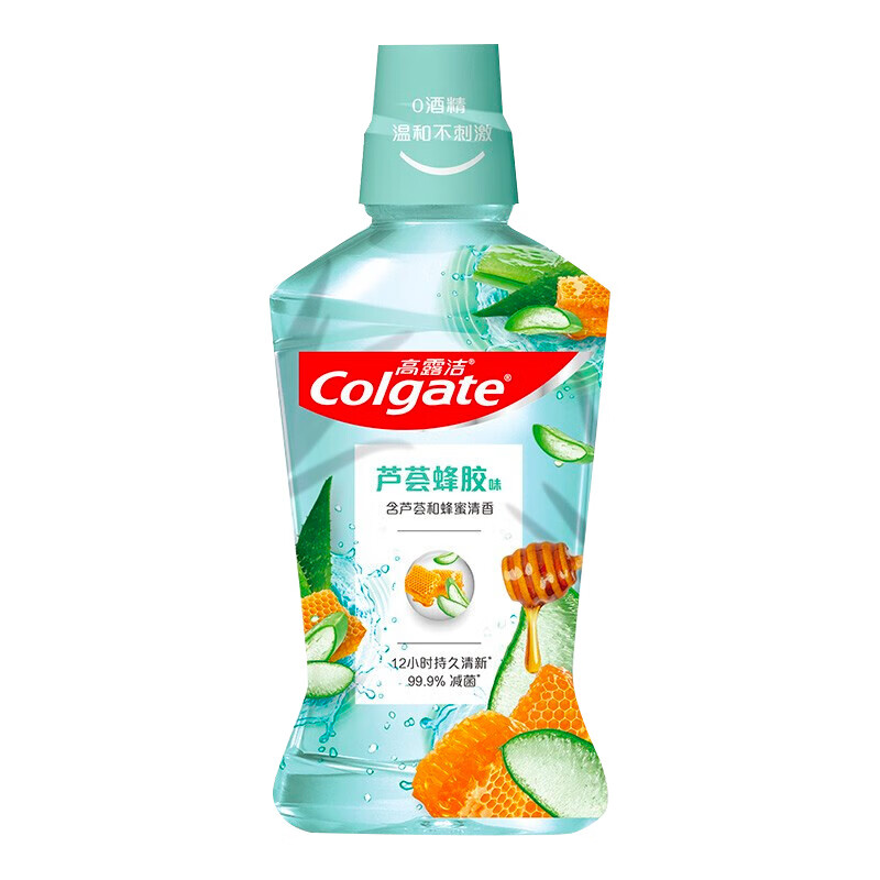 Colgate 高露洁 芦荟蜂胶味漱口水500ml 预防蛀牙 减少细菌 清新口气 无酒精 39.