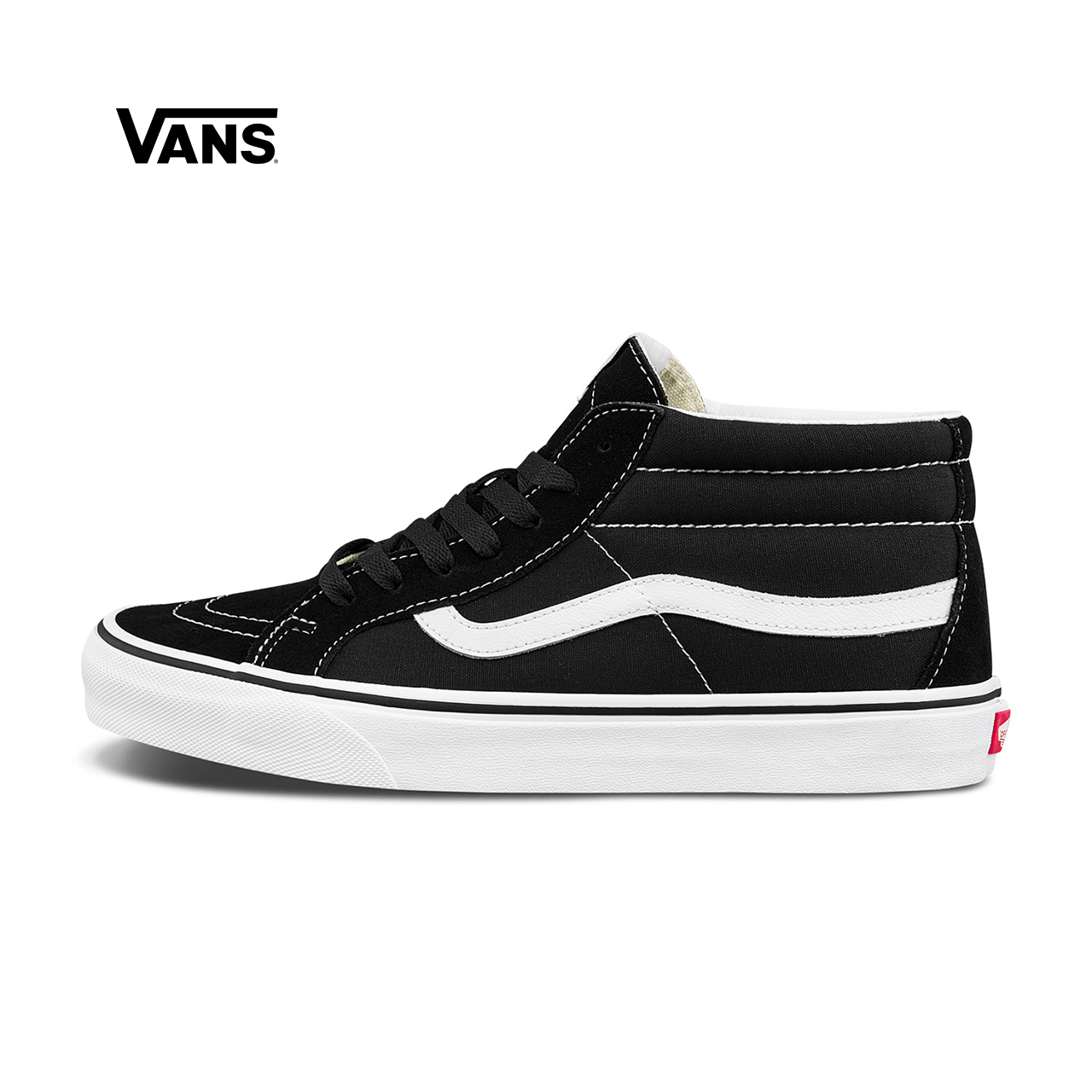 VANS 官方 SK8-Mid黑色街头风经典男鞋女鞋板鞋运动鞋 338元（需买3件，需用券