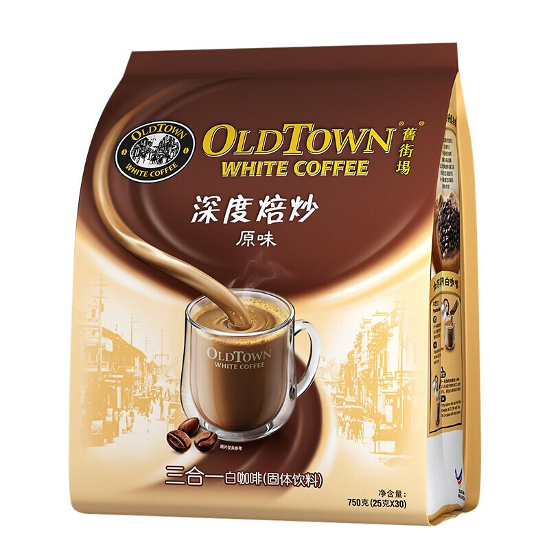 旧街场白咖啡 旧街场（OLDTOWN）速溶原味白咖啡马来西亚进口深度焙炒三合