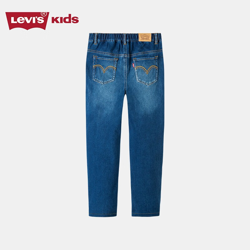 Levi's 李维斯 儿童牛仔裤春秋款童装裤子女童打底裤时尚长裤 靛蓝色 120/56(6)