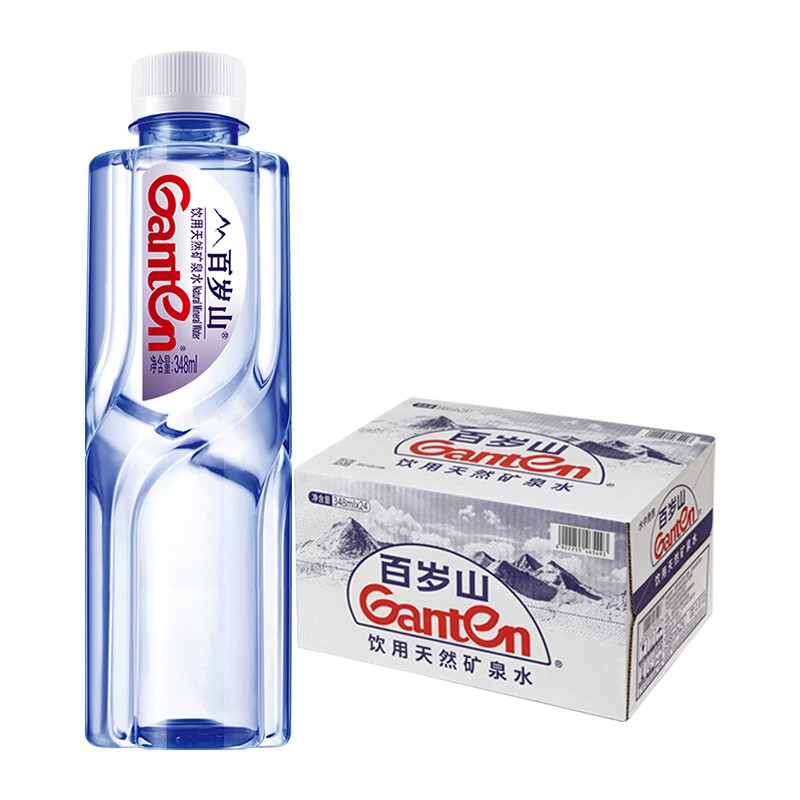 88VIP：Ganten 百岁山 天然矿泉水1L*15瓶一箱 饮用水大瓶家用 含偏硅酸天然健
