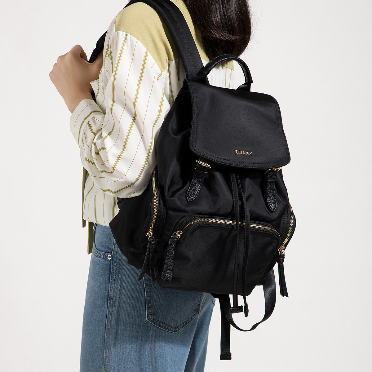 TEENMIX 天美意 2023新款女包时尚休闲大容量双肩包旅行背包书包 159元