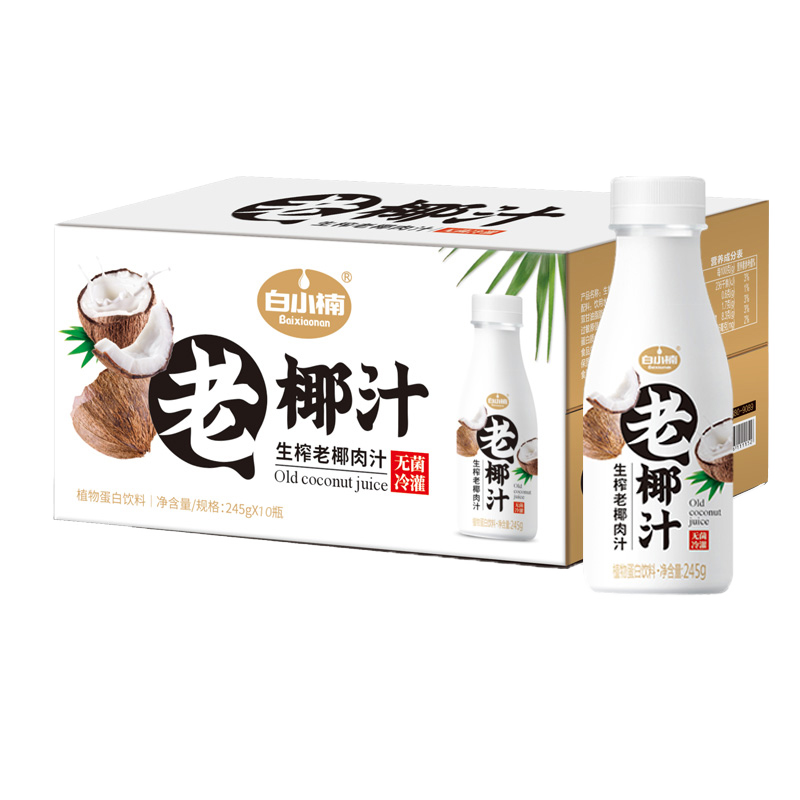 椰谷出品 白小楠生榨老椰汁245ml*10瓶 券后14.9元