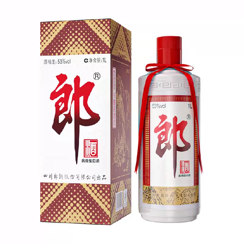 LANGJIU 郎酒 郎牌郎酒 53%vol 酱香型白酒 1000ml 整箱装 ￥360.05