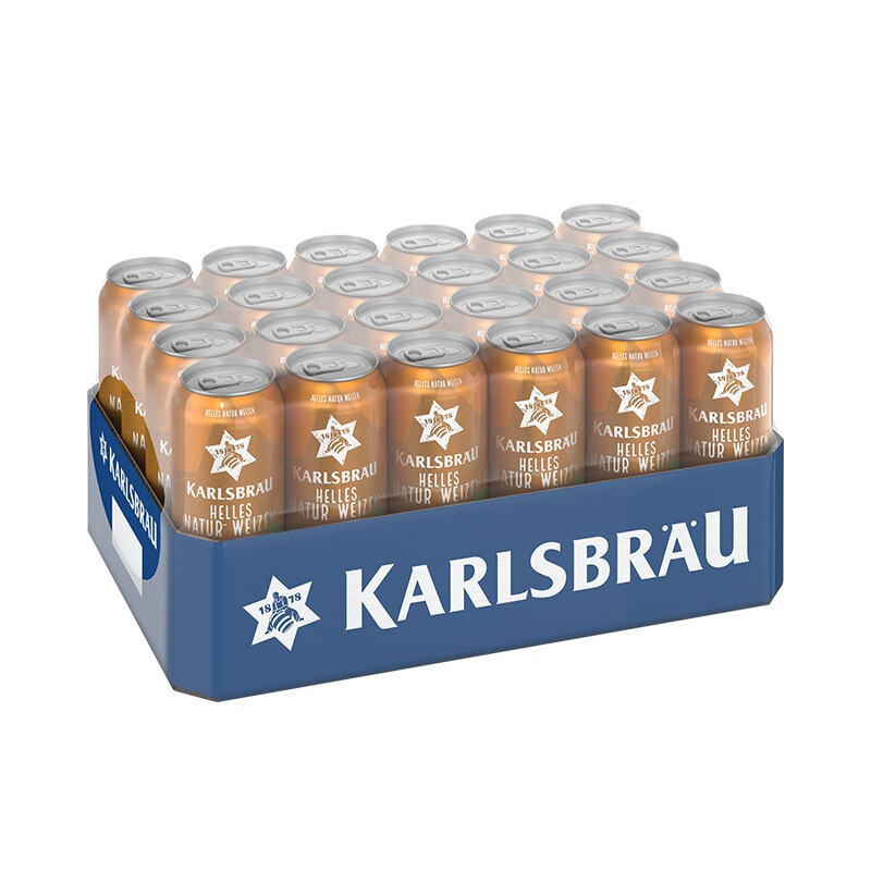 卡斯布鲁 KARLSBRAU 小麦啤酒 500ml*24听 德国原装进口 128元