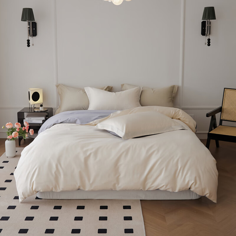 AIDLI 100支贡缎新疆长绒棉纯棉四件套 200*230cm 214元（需用券）