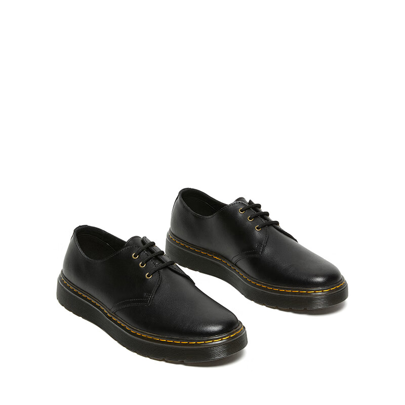 Dr.Martens 马丁（DR.MARTENS）Zavala Lo男女秋舒适百搭轻量软皮黑色薄底女单鞋 黑