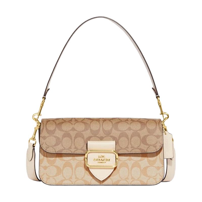 COACH 经典奥莱款女士单肩包休闲百搭单肩斜挎手提包新年 浅卡其色 CH506-IMOT4