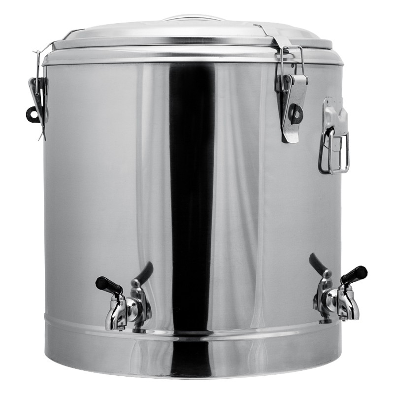 信基高格 商用全不锈钢饭桶储物桶100L大容量保温桶茶桶双咀 55 800.4元