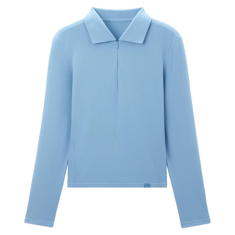 蕉下 超模云感polo衫翻领针织衫修身长袖T恤肌底衣内搭上衣打底衫 109元（需