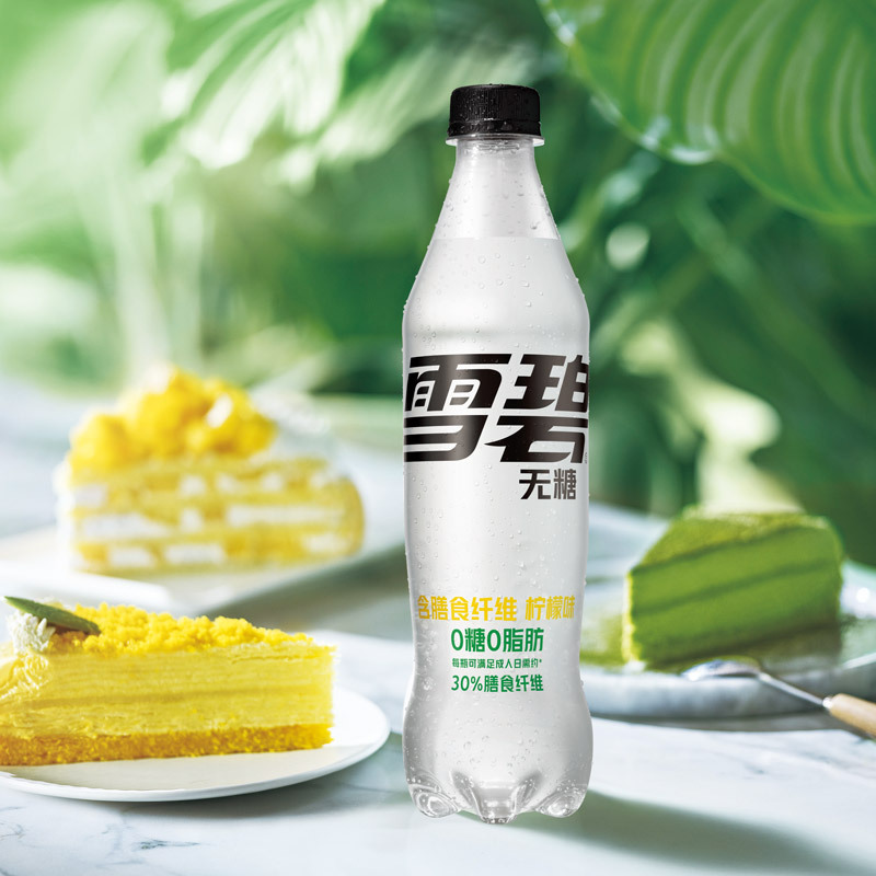 可口可乐雪碧sprite雪碧纤维柠檬味无糖零卡零糖汽水碳酸饮料500ml12