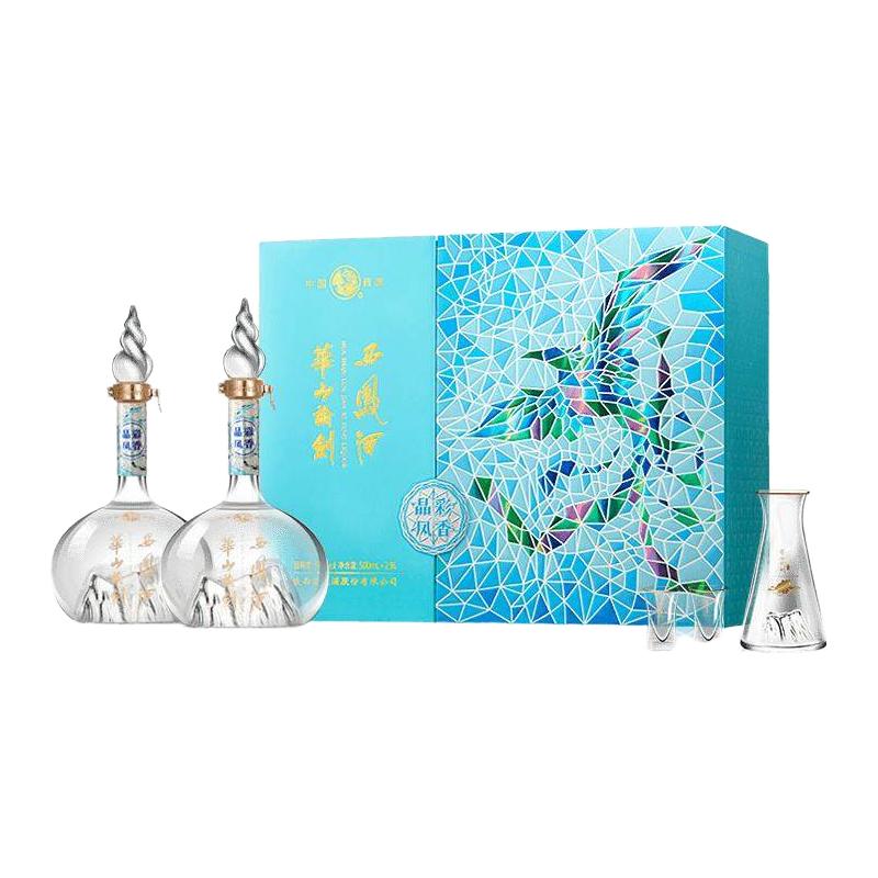 华山论剑 52度 凤香型白酒 500ml*2瓶 礼盒装 342.41元