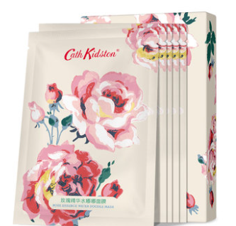 英国皇室御用！Cath Kidston 凯茜·琦丝敦 烟酰胺补水/玫瑰精华水嘟嘟面膜5片*