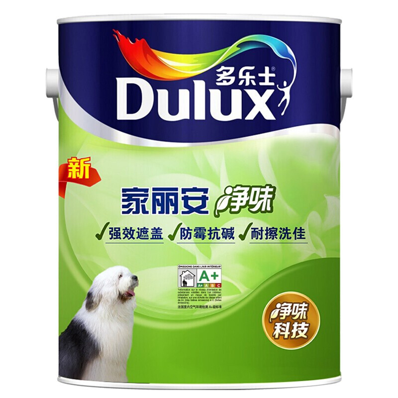 Dulux 多乐士 A991 家丽安净味漆 白色 5L 129元