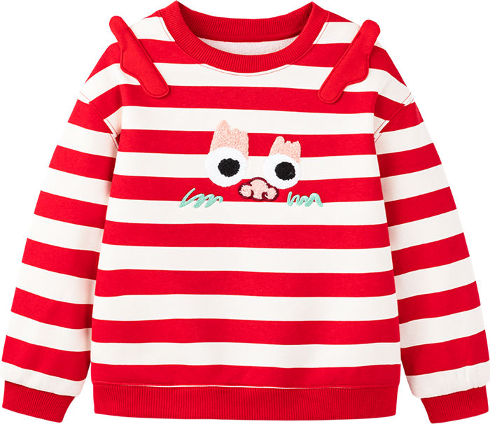 Mini Bala 亲子加绒卫衣一家三口卡通长袖卫衣 新年节日款 男女童同款 39元