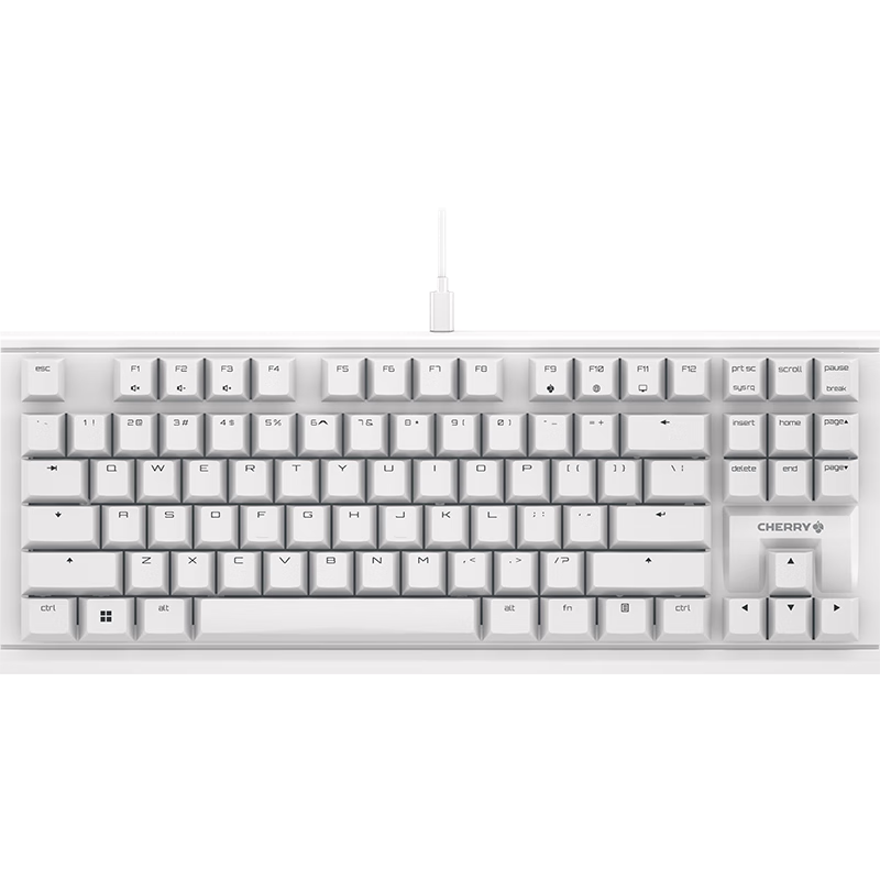 CHERRY樱桃MX1.1雪原极光 机械键盘 游戏键盘 悬浮式无钢结构 87键有线键盘 RGB灯效 红轴 377.01元