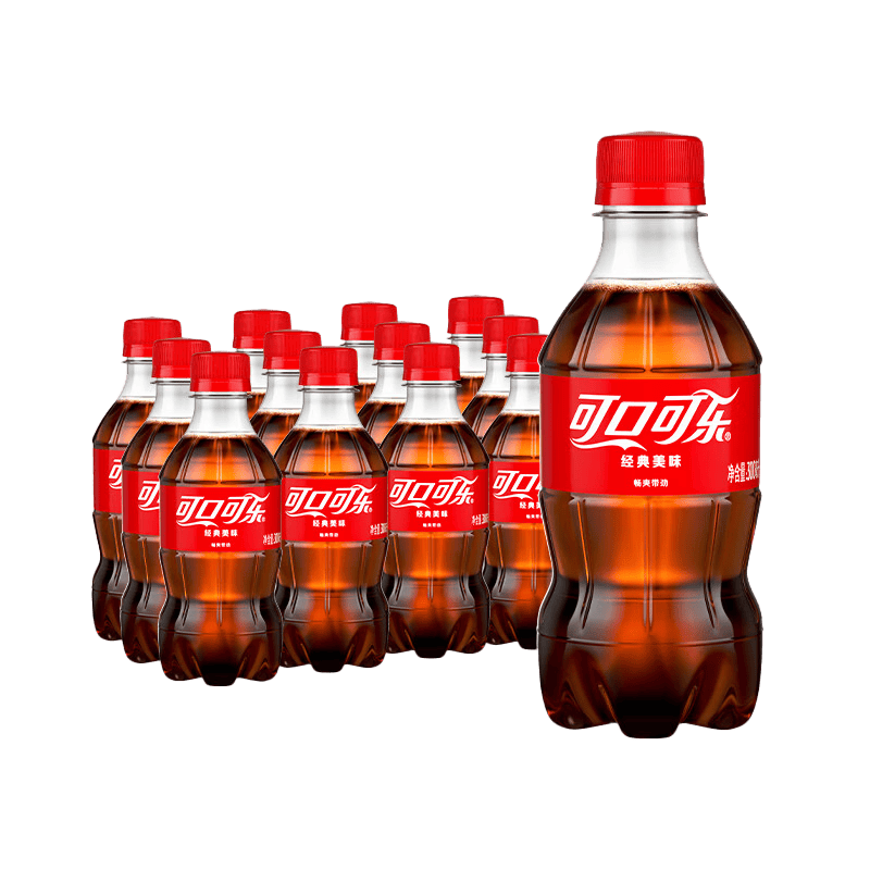 可口可乐 300ml×12瓶 整箱装 13元
