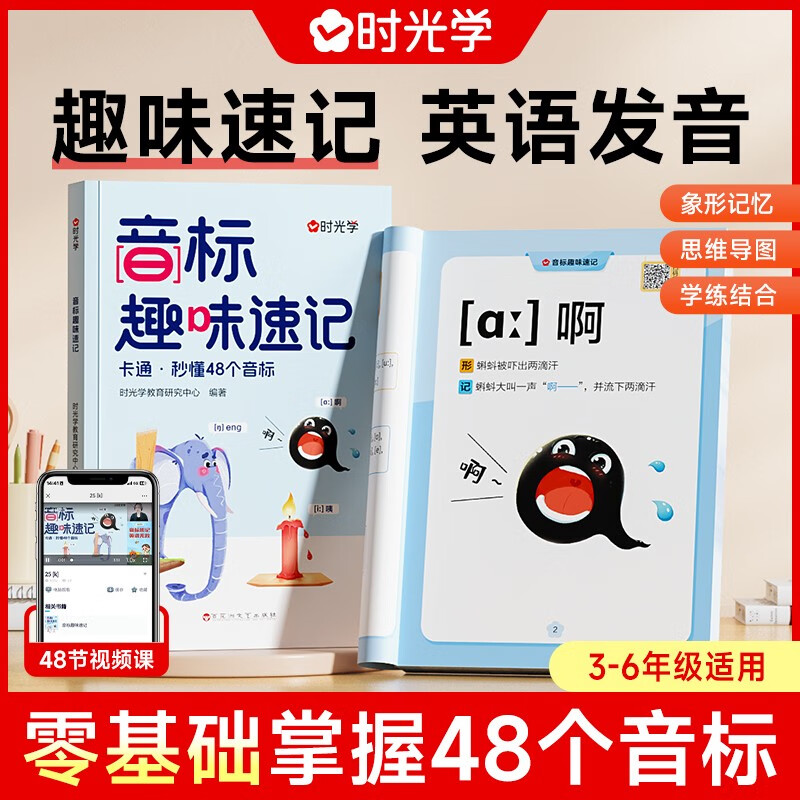 音标趣味速记 小学英语零基础掌握48个音标英语单词思维导图象形记忆音标