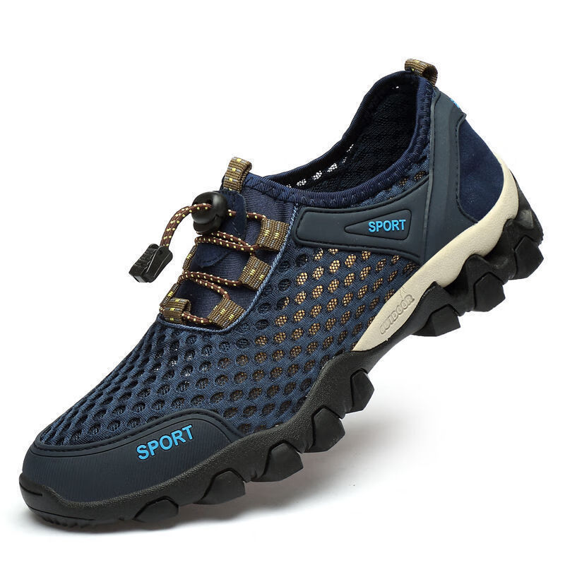 夏季新款户外运动登山鞋透气洞洞鞋涉水溯溪防水速干鞋 KJ-51蓝色 44 29.8元