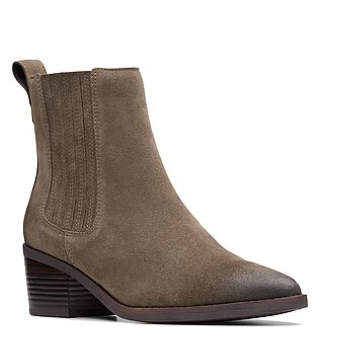 Clarks Morzine 带跟绒面革裸靴 2.7折 $39.99（约283.43元）