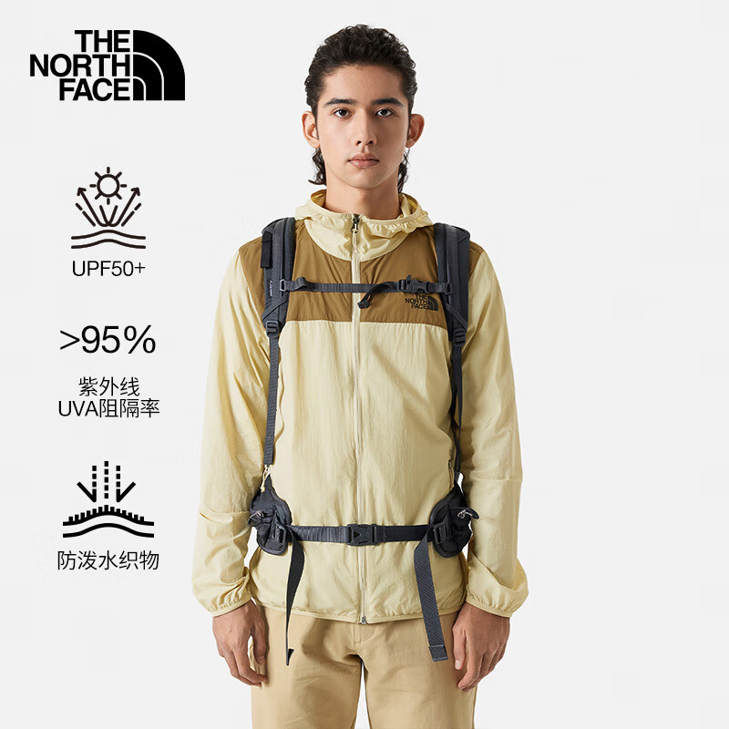 THE NORTH FACE 北面 防风夹克运动户外男薄风衣薄夹克舒适耐穿24春季|8AUS 92Q/棕