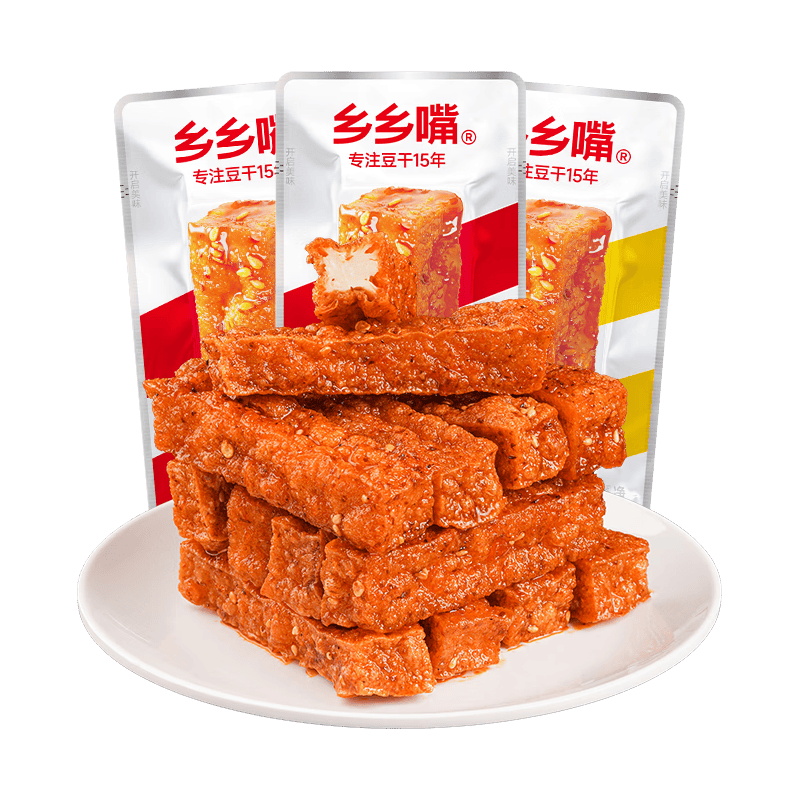 乡乡嘴 虎皮豆干 40包五香味+豆筋8包 香辣五香麻辣豆腐干 29.9元（需用券）