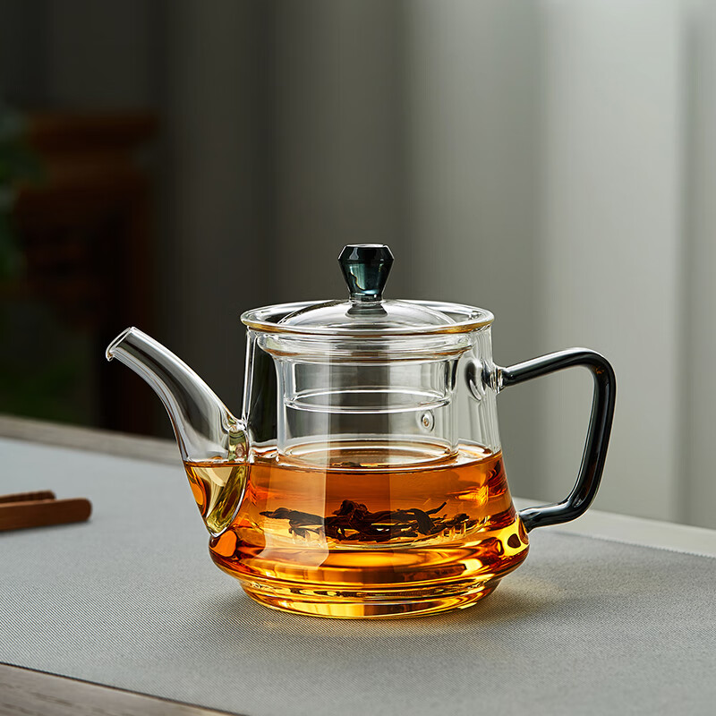 绿昌明 茶壶泡茶玻璃茶具耐高温煮茶壶加厚泡茶壶办公家用茶壶490ml 44元
