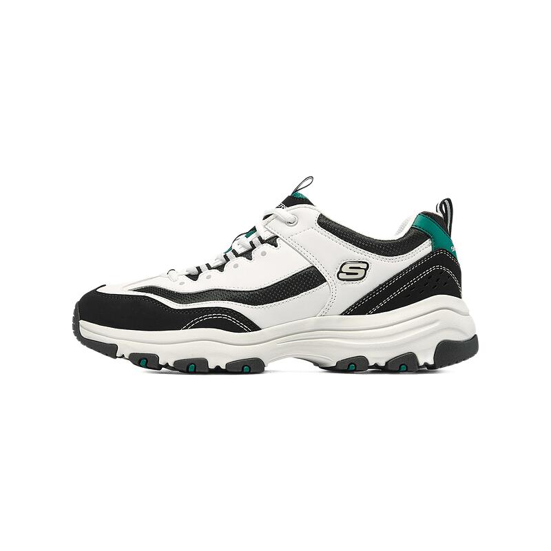 限尺码：SKECHERS 斯凯奇 D'LITES系列 I-Conik 男子休闲运动鞋 8790091/WBK 白色/黑色