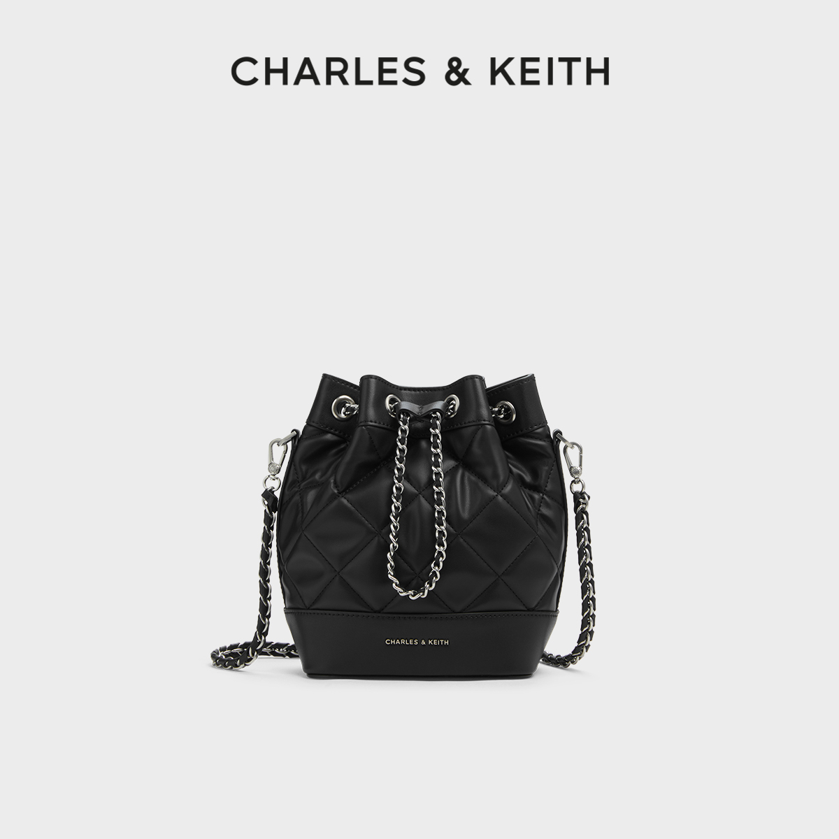 CHARLES & KEITH CHARLES&KEITH女包CK2-10701506链条水桶包双肩包女 599元