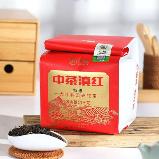 中茶 中茶滇红 特级大叶种工夫红茶 1kg 141元包邮