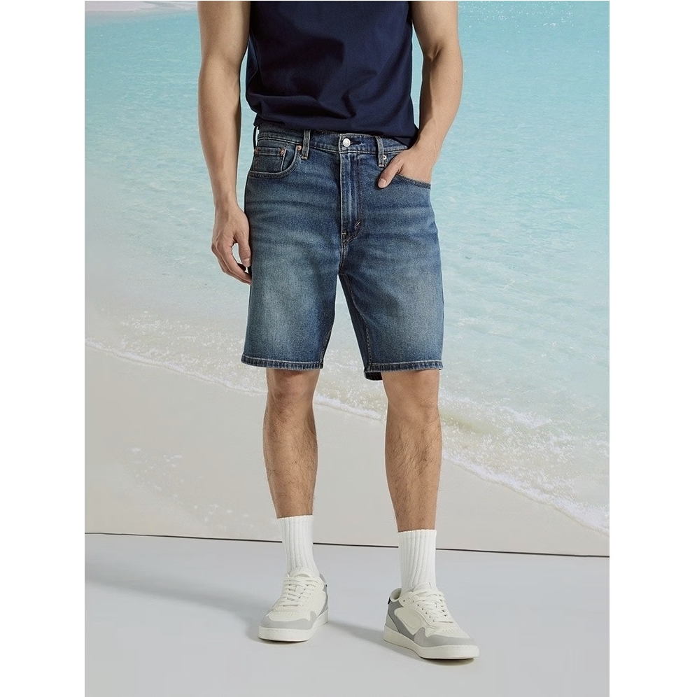 Levi's 【瞬间凉感】冰酷系列排湿清爽防晒宽松水洗牛仔短裤男 179.12元（需