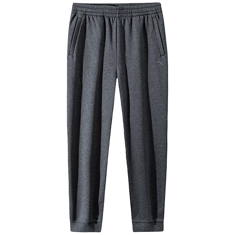 安踏 密暖绒 男款运动长裤 952447310 53元