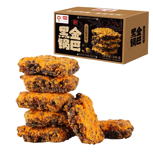 盼盼 黑金肉松蟹黄味锅巴 240g*2箱 15.9元（需用券）