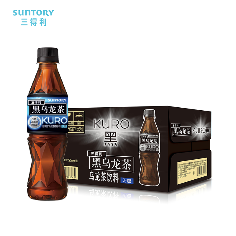 Suntory 三得利 黑乌龙茶 无糖茶饮料 350ml*24瓶 整箱 55.71元 包邮（需领券，8月到期，介意勿买）