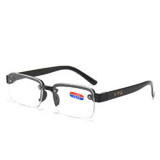 芙缇娅 新款高清无框老花镜老年男女款眼镜 黑框透明色 老花100度 4.9元（需