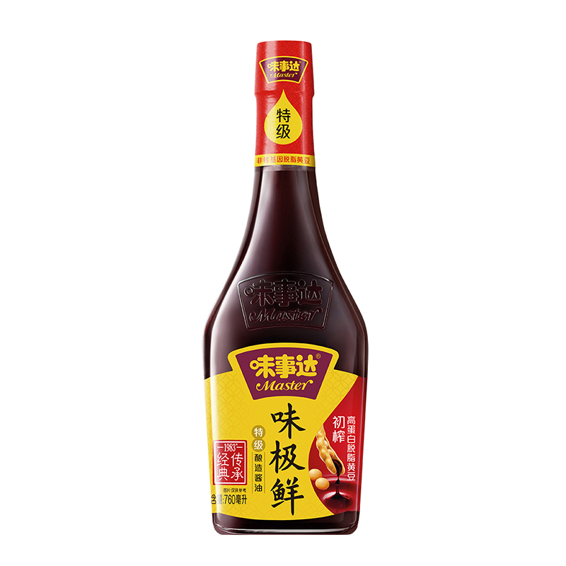 88VIP：MASTER 味事达 味极鲜 特级酿造酱油 760ml 32.3元