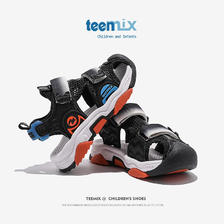 TEENMIX 天美意 沙滩凉鞋中大儿童鞋潮 338黑色 37 95.55元（需用券）