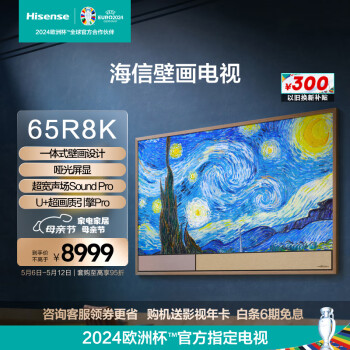 Hisense 海信 壁画电视R8K 65R8K 超宽声场Sound Pro壁画电视机 ￥8499