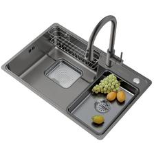 RIIFO/日丰 日丰集优水槽 304不锈钢洗菜盆厨房家用洗碗槽水池日式纳米大单