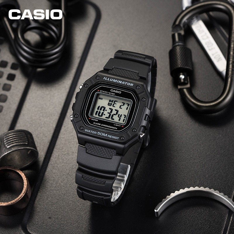 CASIO 卡西欧 男士多功能简约腕表 W-218H-1AVDF 109元包邮（双重优惠）