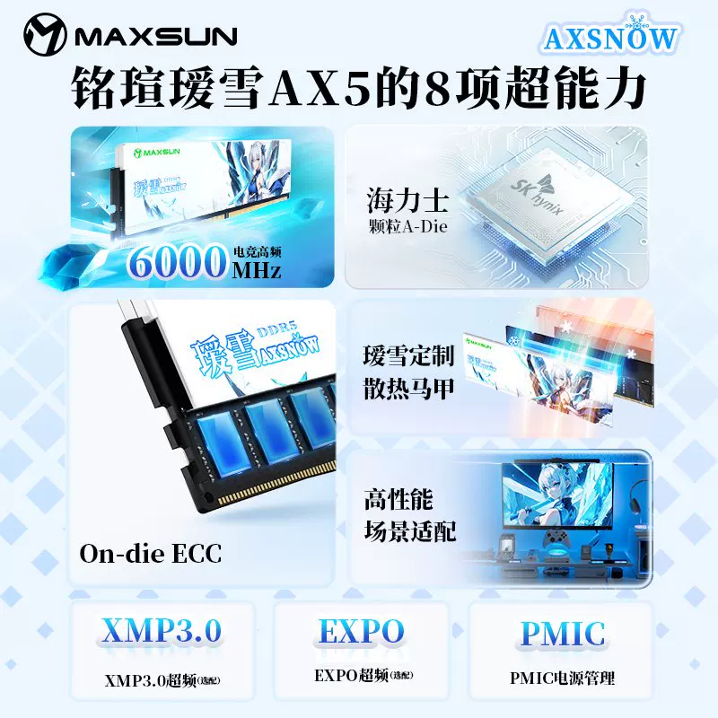 铭瑄 海力士A-die DDR5台式机内存条 1479.25元 - 线报酷