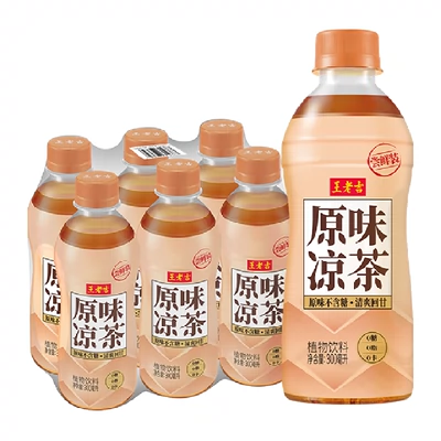 88VIP：王老吉 无糖原味凉茶植物饮料 300ml*6瓶 返后9.15元包邮(14.15元+返卡5元)