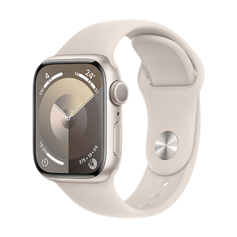 再降价、PLUS会员、需抢券：Apple 苹果 Watch Series 9 智能手表 GPS款 41mm 星光色 