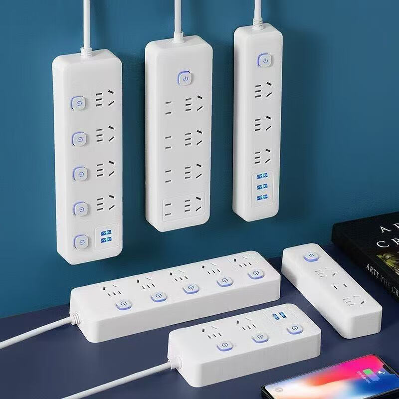 家用智能插排 插座 带USB孔 米白色1.8米 18.9元（需用券）