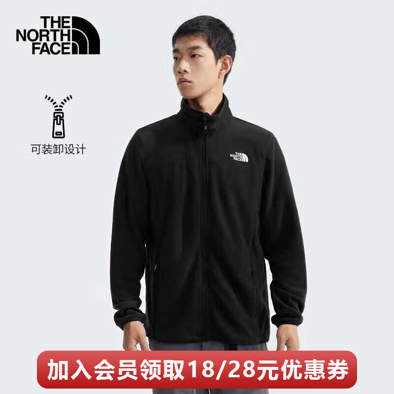 移动端：THE NORTH FACE 北面 抓绒衣男士秋冬户外休闲防风可做冲锋衣内胆运动