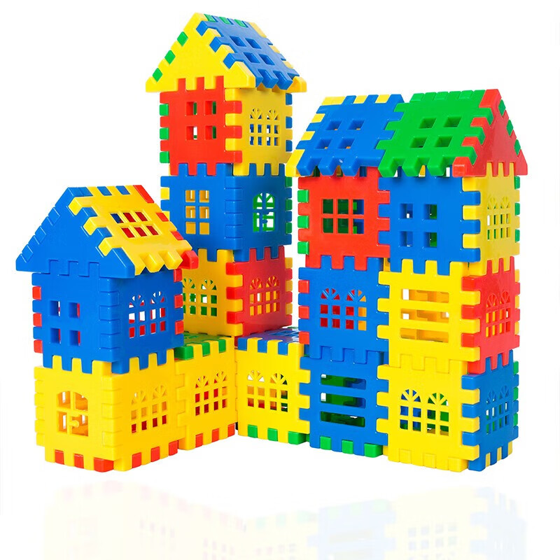 古仕龙 积木玩具3-6周岁大块塑料房子玩具 5.9元