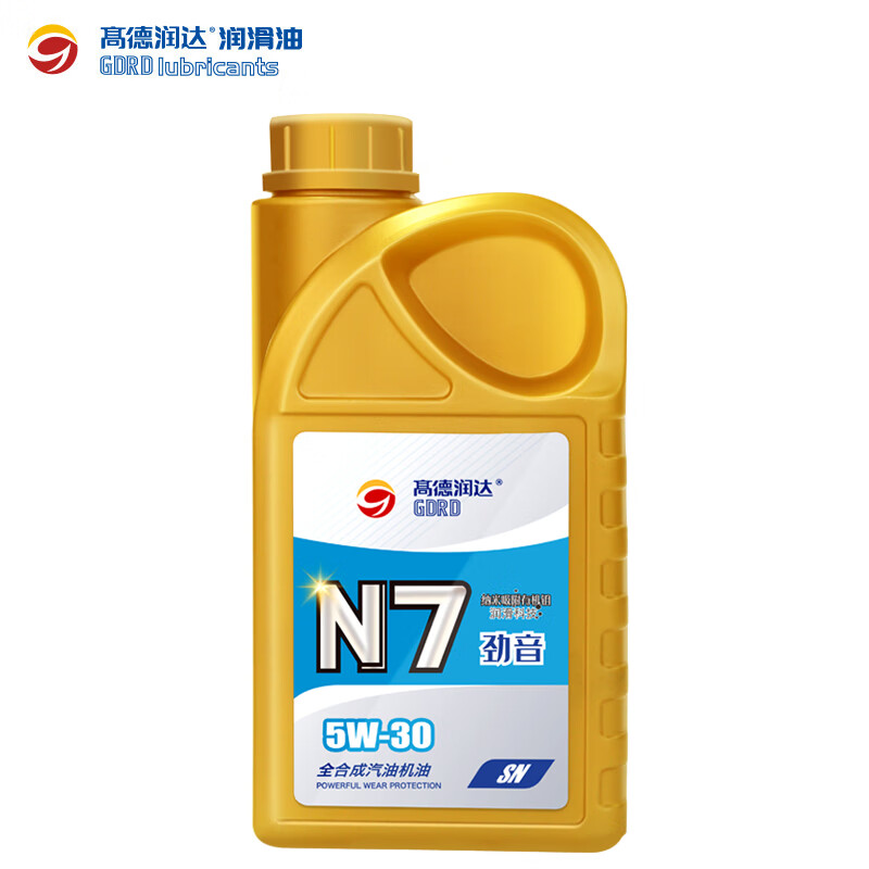 高德润达 机油全合成机油 汽车保养汽机油润滑油 N7系列 SN级 5w-30 1L 26.9元（需用券）